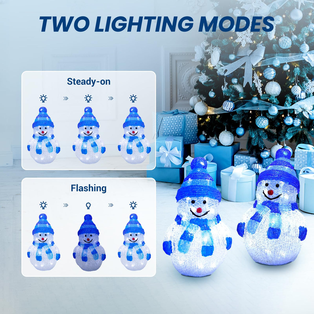 Loftek Lighted Snowman Christmas Decorations