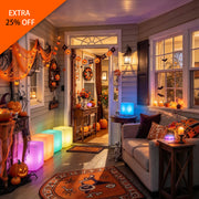 Haunted RGB Light Kit (9Pcs):"4+7-inch"Cubes & Apple Lights