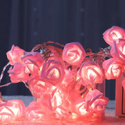 Pink LED Rose Flower String Lights