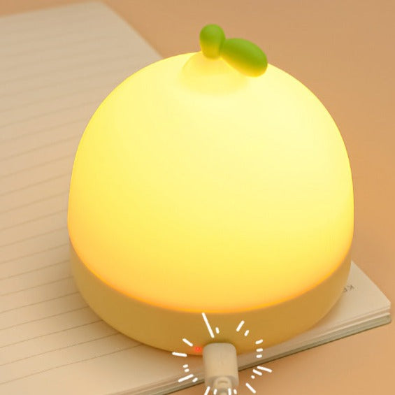 Night Lights For Kids Usb Rechargeable Lamps, Bpa-free Abs+silicone Bedside  Lamp For Breastfeeding,color Changing, Yellow Pear