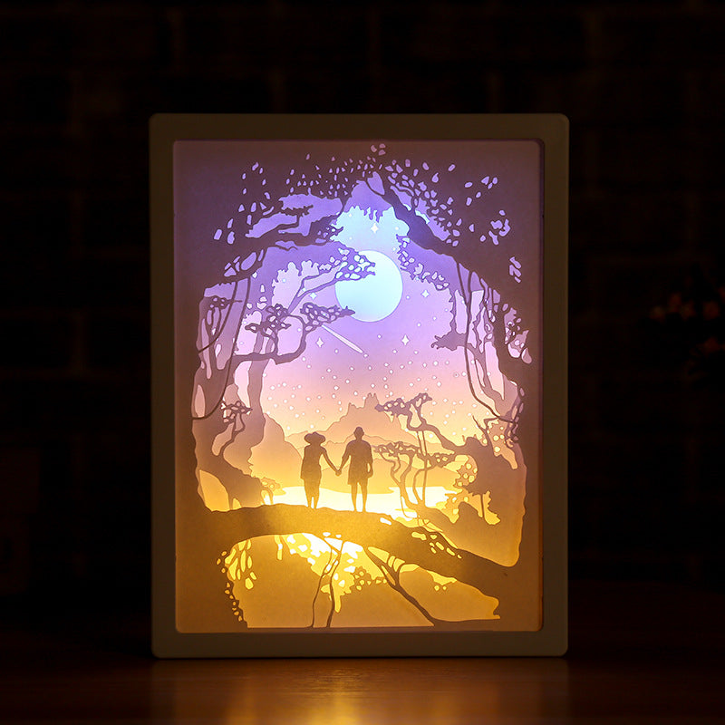 Autumn Luv Bright Art Light Box - Light Up Art Painting - Shadow