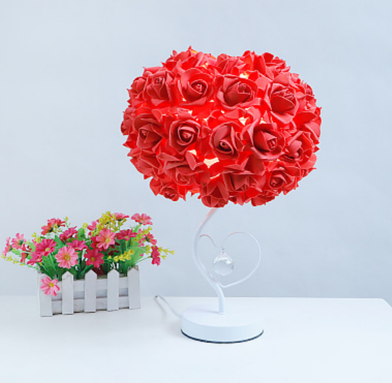 Valentine's Day Roses Flower Lamp Marriage Bedroom Desk lamp – LOFTEK