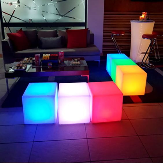 4 Multi-Color LED Cube Light shapelight for tablesetting Gaming setup –  LOFTEK