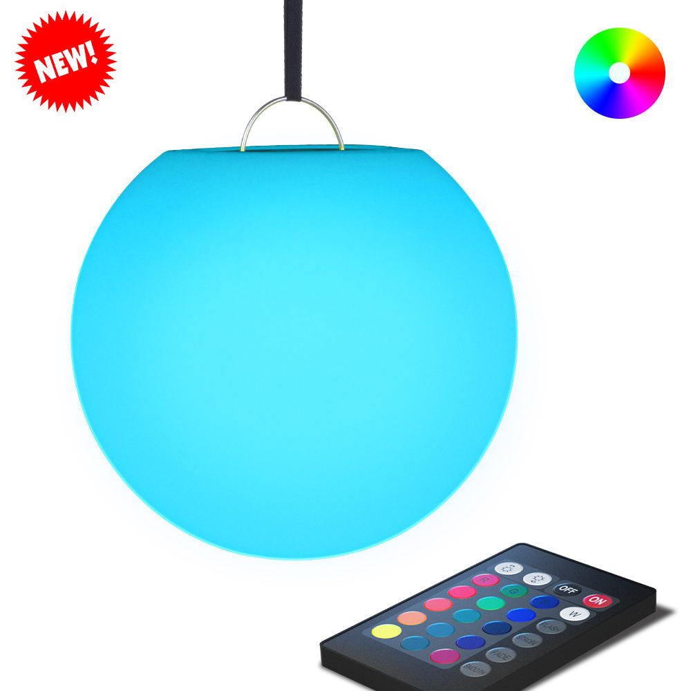 8'' LED Color Changing Ball Light with Hanging Hook for Garden Pool ...