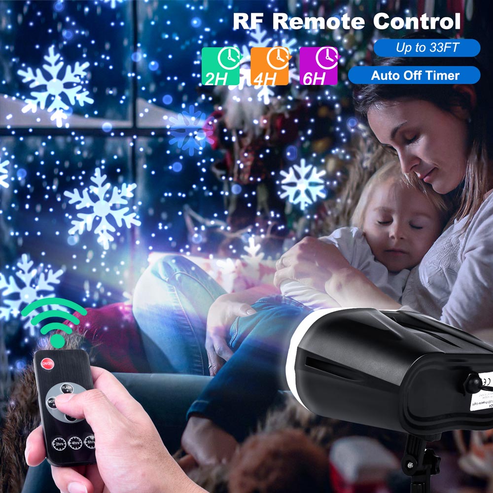 LED Binocular Rotating Snowflake Projector for holiday and event ...