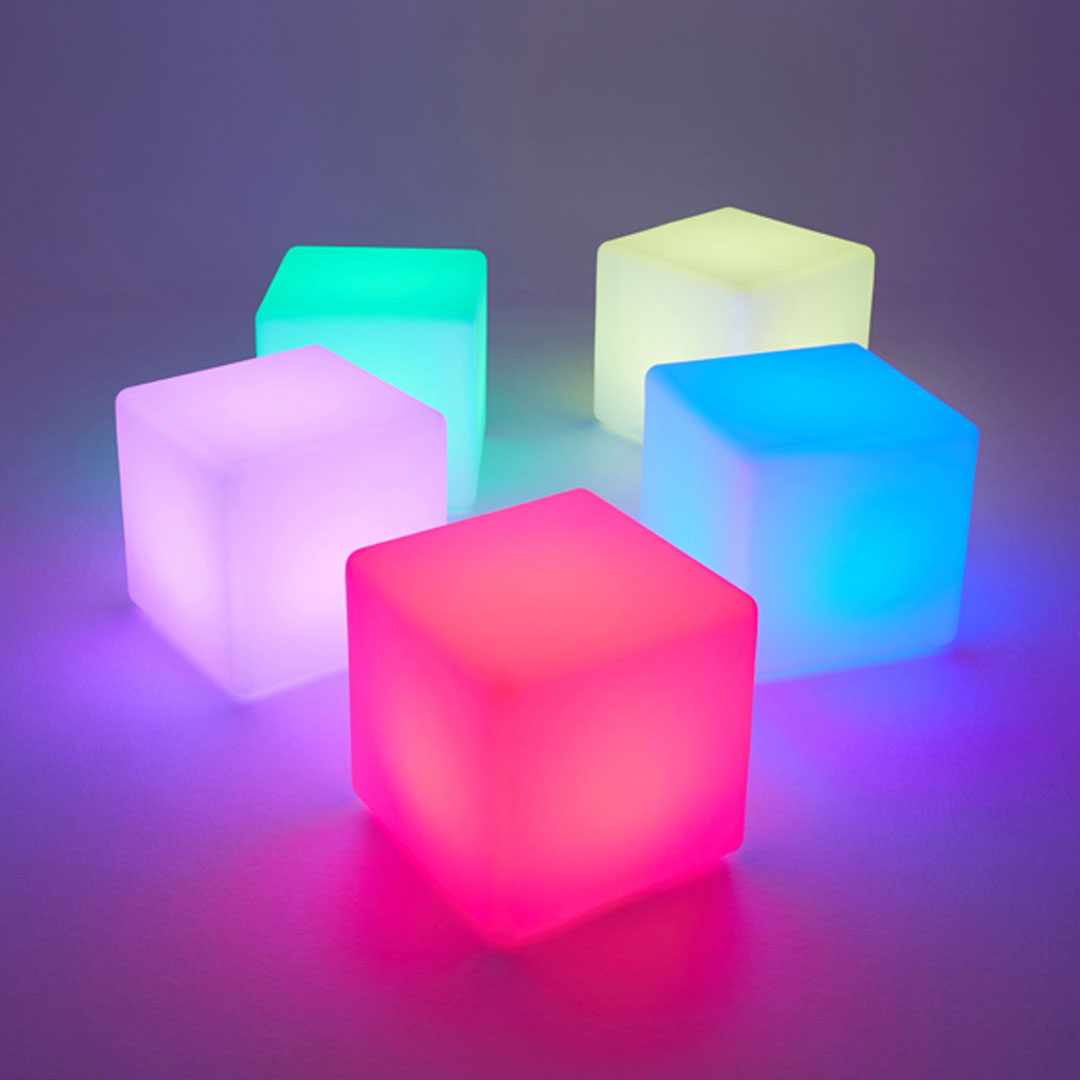 7 Multi-Color LED Cube Light shapelight for tablesetting – LOFTEK