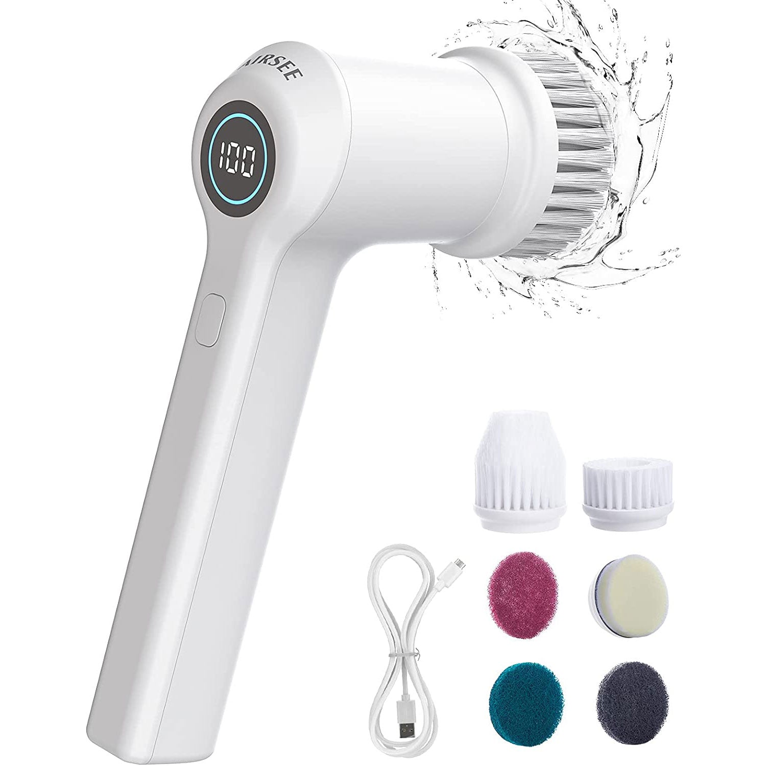 Small rechargeable spin scrubber kitchen sink dish 3 in 1 multifunctional  handheld electric cleaning brush