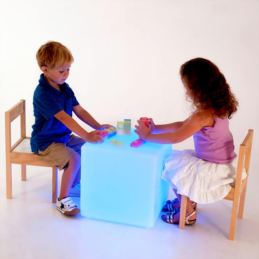 20'' Multi-Color LED Immersive Cube table Seat Stool for party event –  LOFTEK
