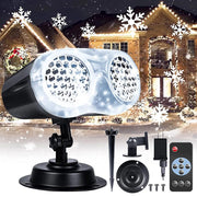 LED Binocular Rotating Snowflake Projector